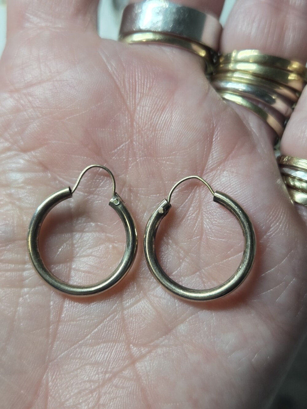 Vintage Small Gold Filled Hoop Earrings - Timeless Everyday Style